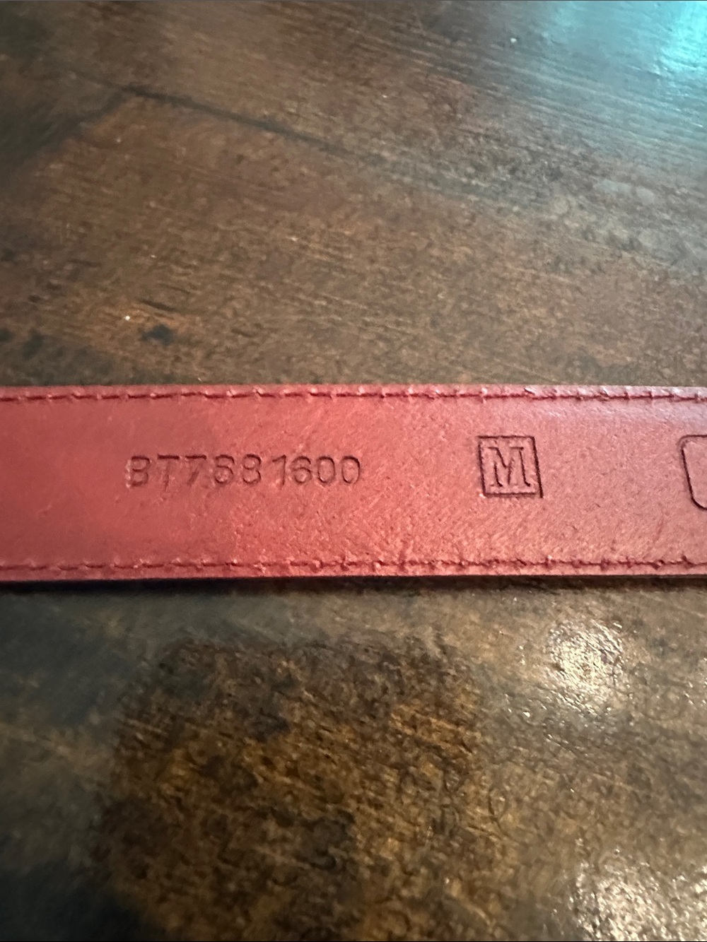 Fossil red Leather gold silver Buckle Women’s M belt - Picture 10 of 13